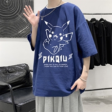 YT26078-P30亚短袖t恤男大码五分袖男宽松七分袖港风模特，男装T恤，电商A040