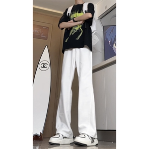 SJ-217-2-HK24151特P40 秋季直筒水系牛仔裤男vibe微喇休闲裤图片