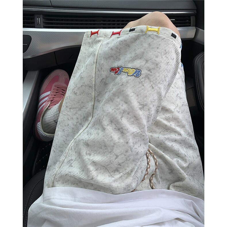 夏季短裤男万针刺绣休闲裤五分裤D329-QM914-P35-控68图片