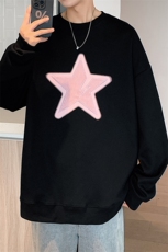 Y5033P35秋季港风刺绣圆领卫衣男宽松长袖T恤打底衫外套，男装卫衣，星座1204-3