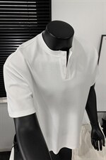 现货特批250克男装夏季新款宽松短袖T恤夏装亨利领打底衫S398P16，男装T恤，电商A233-1