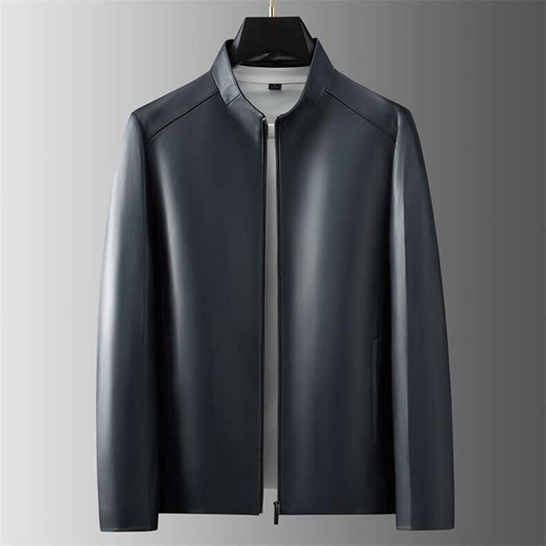 D66MJ21065海宁皮衣男绵羊皮夹克外套韩版修身商务男装P830，男装皮衣，电商B360