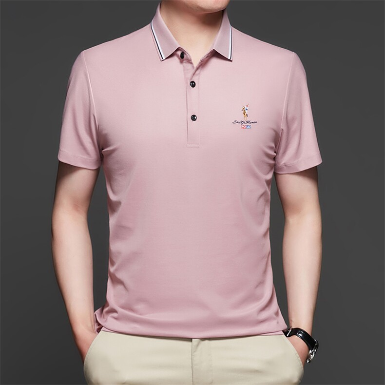 夏季新品商务男士休闲简约短袖T恤翻领中年半袖polo衫MY2114-P63,男装Polo衫,星座1105-3