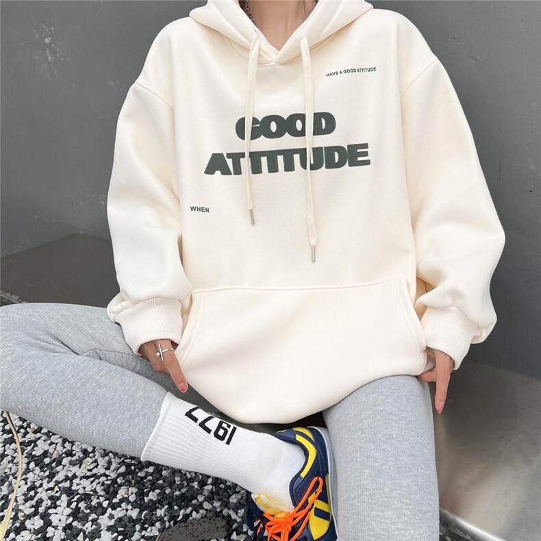 时尚休闲潮流加绒卫衣，女装卫衣/绒衫，泽妤