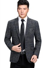2023秋季新款男士西服商务中年便服单西薄款小西装外套时尚百搭，男装西服，电商B212（原钱塘6029）
