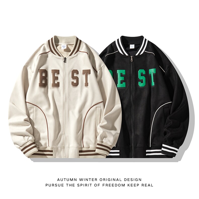 新款针织外套白底平铺棒球服男WT2428-P85控138,男装夹克,星座717