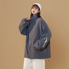 JK3089/P55春装中性风排扣运动夹克男韩版大码宽松外套上衣控68图片