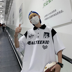 翻领短袖polo衫男潮牌夏季t恤韩版修身潮流新款百搭体恤上衣，男装T恤，星座1013