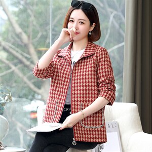 巧恩妈妈俏优佳中老年妈妈秋大码双面穿毛呢外套洋子春秋宽松上衣图片