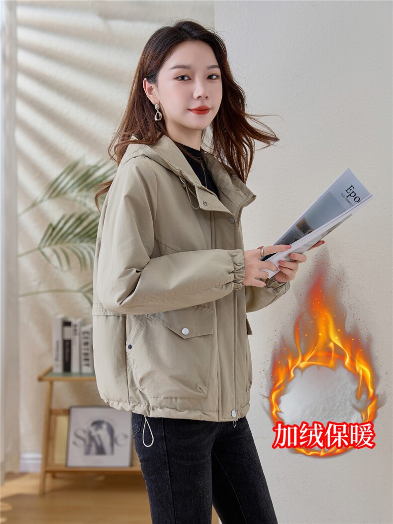 现货！现货！加绒加厚派克服2025冬季女装新款宽松休闲连帽棉服,女装棉衣/棉服,以桐