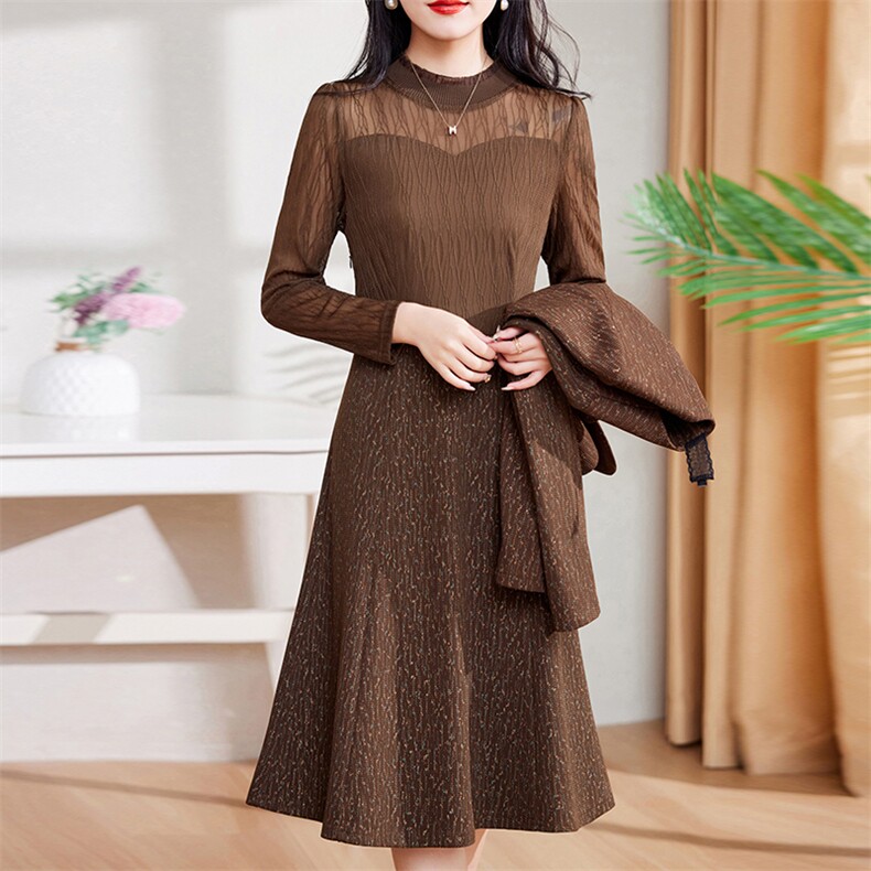 现货-新品】小西装外套+连衣裙2024年春装新款女士洋气两件套,女装套装/套裙,仁梯