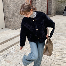 【新款】现货主推丝绒绗线轻薄棉衣2C277-8805-P165-K248，女装棉衣/棉服，2C277