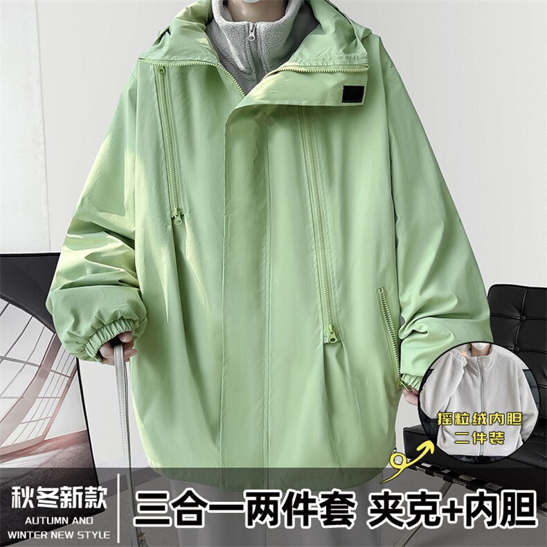三合一冲锋衣防水加厚棉服连帽棉袄潮棉衣男冬季A266-SH80181-P75,男装夹克,电商A266