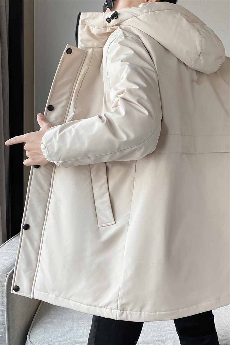有版权现货潮牌风衣中长款男女修身纯色可印花团体工作服羽绒服,男装羽绒服,星座301D-5(原星座1415）