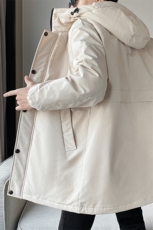 有版权现货潮牌风衣中长款男女修身纯色可印花团体工作服羽绒服，男装羽绒服，星座301D-5(原星座1415）