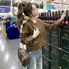 【新品有货】色麂皮绒外套2C213-665-P145-K208，女装短外套，2C213