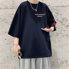 Q11244-P30NASA春夏季七分袖t恤男大码五分袖男短袖中袖大皂风，男装T恤，电商A040