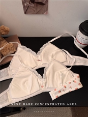 甜美小清新小胸胸罩无钢圈聚拢文胸收副乳防下垂内衣女，文胸，梦白服饰厂