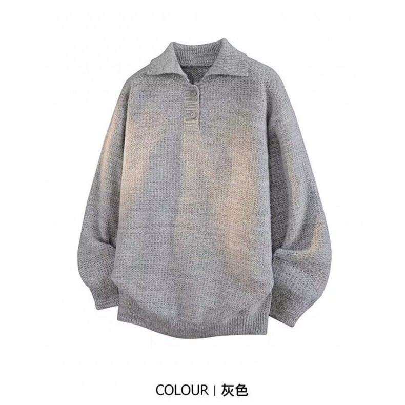 美式复古毛衣男慵懒高级感翻领针织衫秋冬打底衫MY0584-P73,男装T恤,星座308B-2