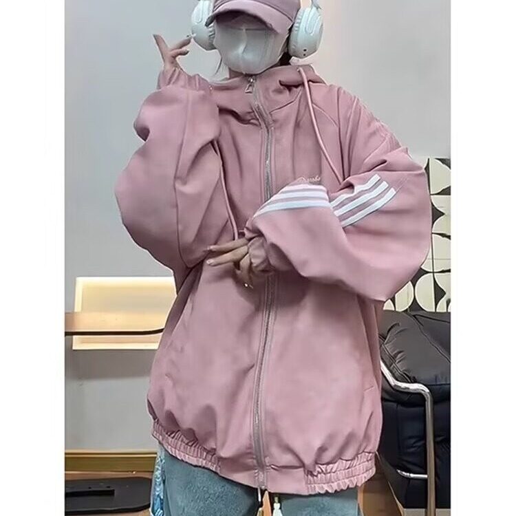 【有货】DF2222-P113美式连帽百搭美拉德三条杠皮衣棉服男女外套,男装皮衣,星座603-2