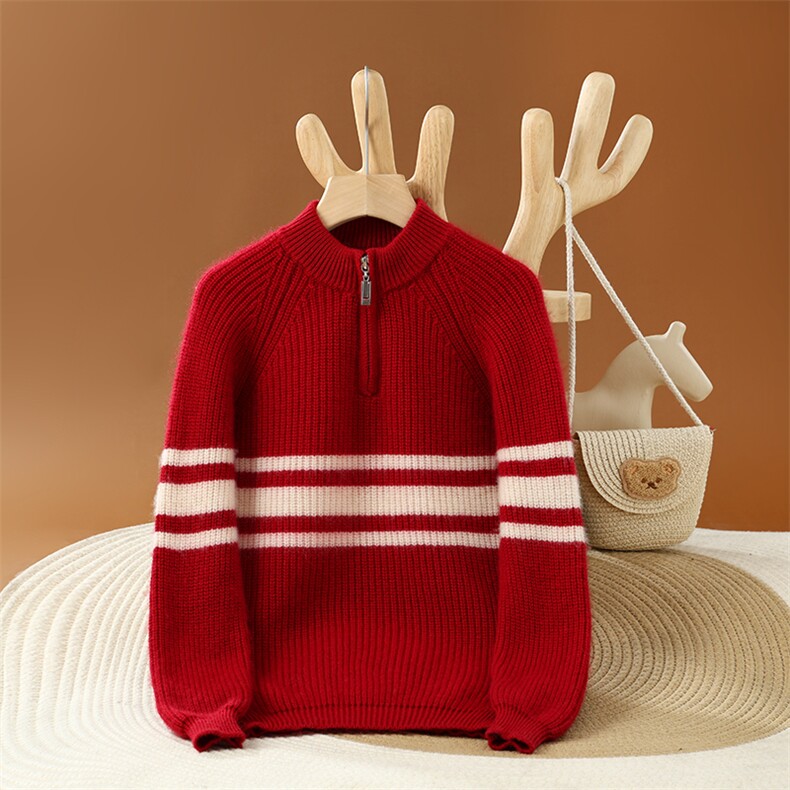 男女通用儿童长袖舒适时尚，童装儿童羊毛衫，牧雅羊绒