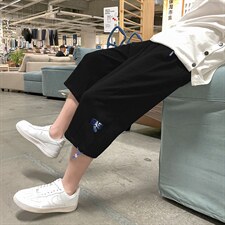 ！2023夏季男士七分裤潮流短裤宽松运动7分裤六分裤DK02P40，男装休闲裤，电商B220