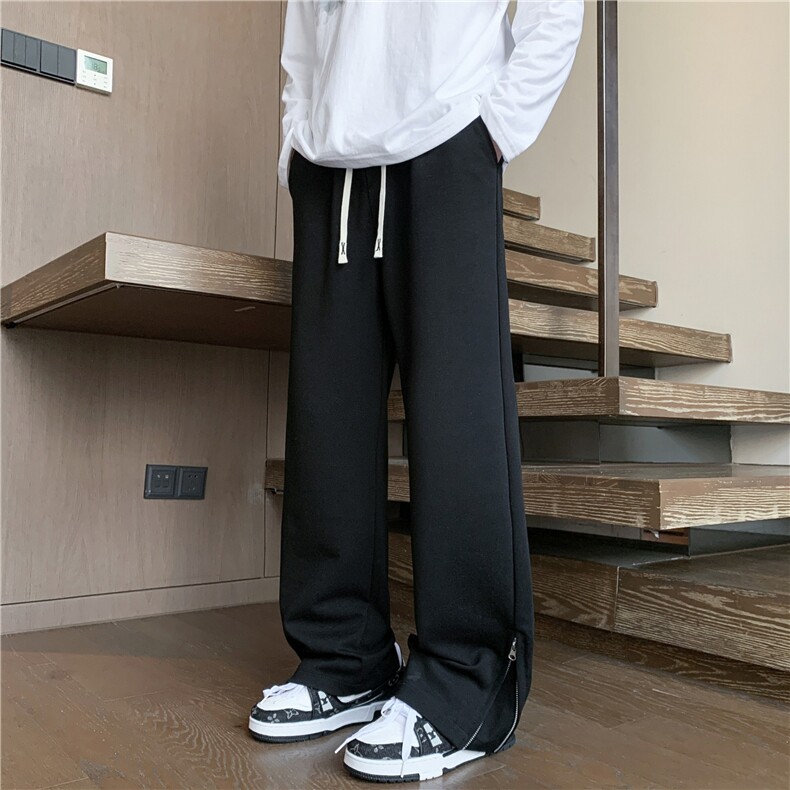 裤男韩版ins坠感直筒拖地裤学生百搭潮牌阔腿运动长裤，女装休闲裤，四季星座505