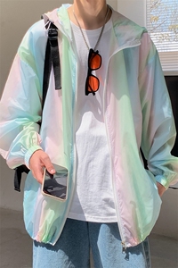 F3050/P38夏款七彩防晒衣男防晒服遮阳运动薄款外套夹克衫图片