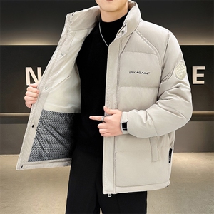 高品质立领拼接羽绒服男士冬季新款潮流帅气轻薄外套高品质男装图片