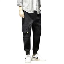 20秋装新款日系黑墙大码工装灯芯绒潮流宽松休闲裤K1012-P45，男装休闲裤，电商A009A（原A058A）