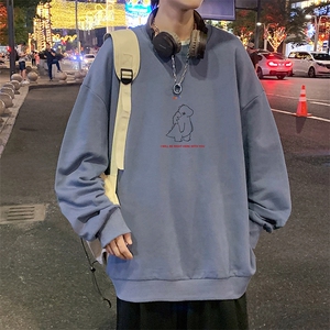 S6140-P28 加绒款-P33 秋季圆领卫衣男大码韩版宽松长袖外套图片