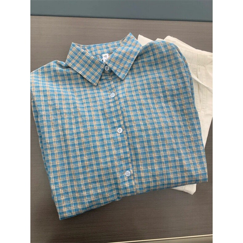 CSG063LL-特P35 cleanfit格子衬衫男设计感叠穿长袖衬衣图片