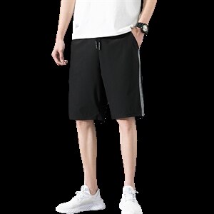 垂感冰丝休闲裤男宽松速干空调裤夏季薄款五分裤子DK13P20图片
