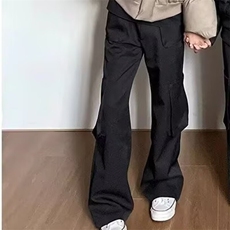 1506/QA5190/P59美式复古立体裁剪男夏季宽松直筒纯色休闲长裤，男装休闲裤，星座1506