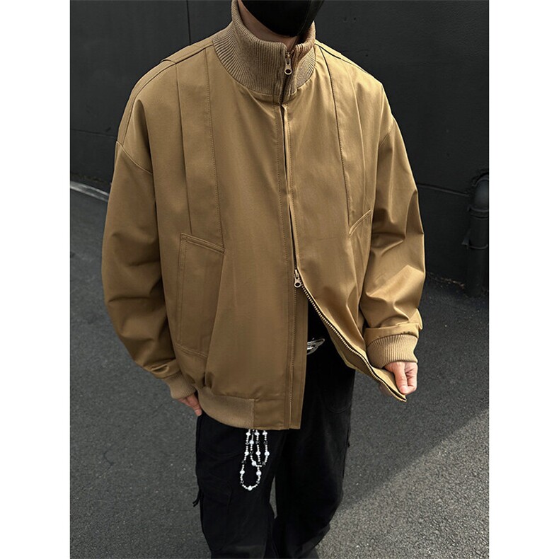 美式飞行服立领夹克男款痞帅短款外套棒球服潮504-W680-特P60控98,男装夹克,星座504
