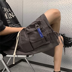23工装短裤男夏季日系中裤运动宽松潮流外穿休闲五分裤DH928-P35，男装休闲裤，星座1109-3
