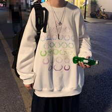 主推设计港风宽松大码潮牌紫色ins圆领卫衣C415-WY888-P35，男装卫衣，电商A456（原C415）