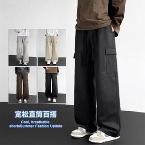 2025秋冬新款休闲男裤厚款直筒宽松松紧腰橡筋工装裤子潮3361-P42图片