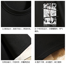 TK28176-P25春夏季七分袖t恤男大码五分袖男短袖中袖砖墙挂拍，男装T恤，电商A040A