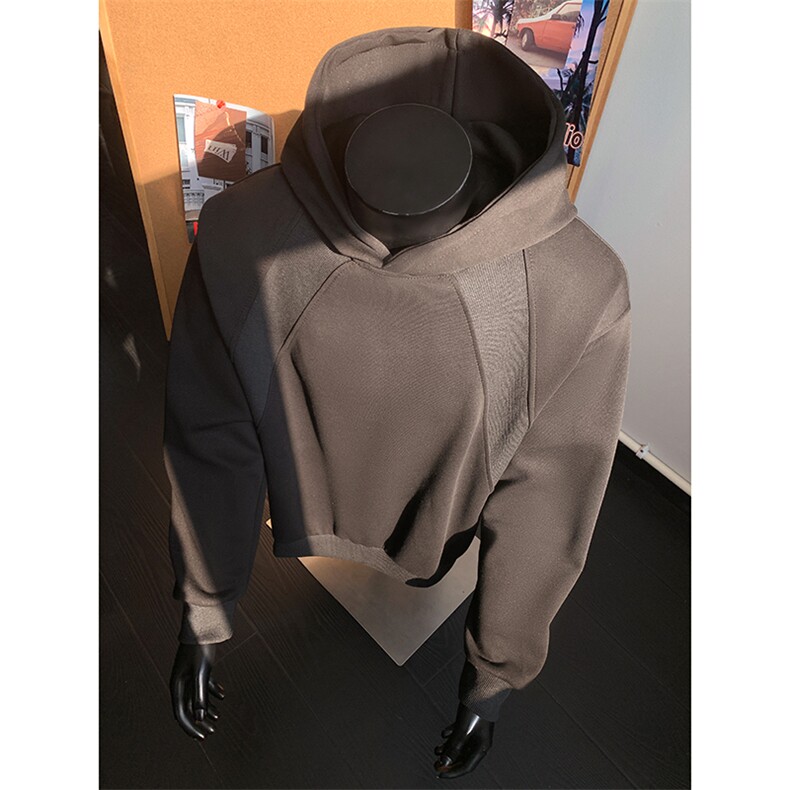 假模-美式春秋新款拼接潮牌宽松连帽上衣9120-P38,男装卫衣,电商B380（原B361）