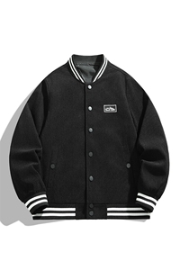 复古日系潮牌棒球服春秋季新款刺绣灯芯绒夹克外套男青年JK85-P50图片