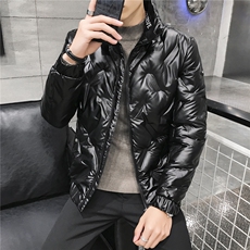 2020男士冬季亮面短款立领羽绒棉服加厚拉链休闲4002-MY8015，男装棉衣，星座1018