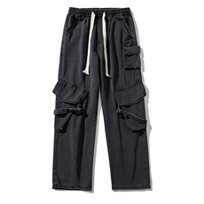 26春款街头风机能工装牛仔裤潮流百搭大口袋长裤K431P65控89，男装牛仔裤，电商A102B