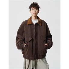 MY647P130控208翻领拼接兔毛内里加绒加厚外套棉衣棉服，男装棉衣，电商B205