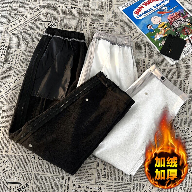 K8021J/加绒P50现货户外机能防水冲锋裤男开叉拉链休闲裤,男装休闲裤,电商A141