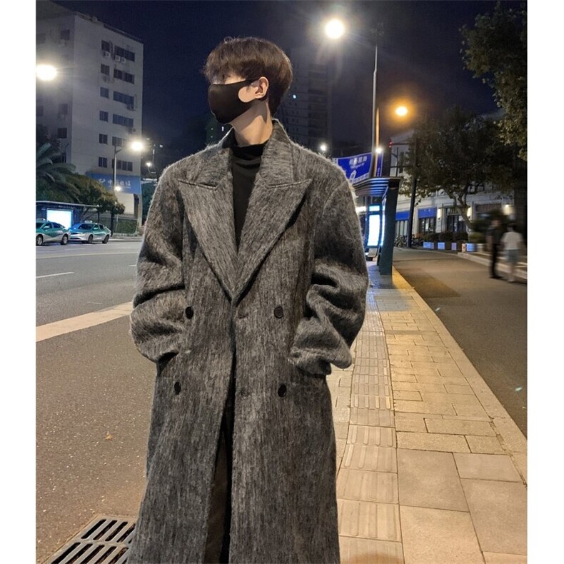 秋冬季毛呢大衣男中长款韩系高级感炸街风衣外套812-F639-P138,男装风衣,星座812