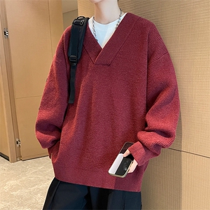 cleanfit复古V领针织毛衣设计感慵懒风套头线衣5Q3067-TP4588图片