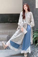 【现货】新款蕾丝拼接两件套2C031-0921-P170-K248，女装套装/套裙，2C031