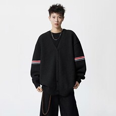 经典品牌V领开衫男针织衫春秋季毛衣外套男外搭纽扣薄款MY217P68，男装针织衫/毛衣，星座1013-5
