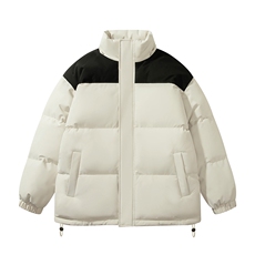 现货抖音得物品质拼接撞色三防加厚棉衣外套冬季连帽棉服MY66666，男装棉衣，电商A486